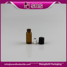 SRS mini amber 3ml glass roll on bottles for essential oil